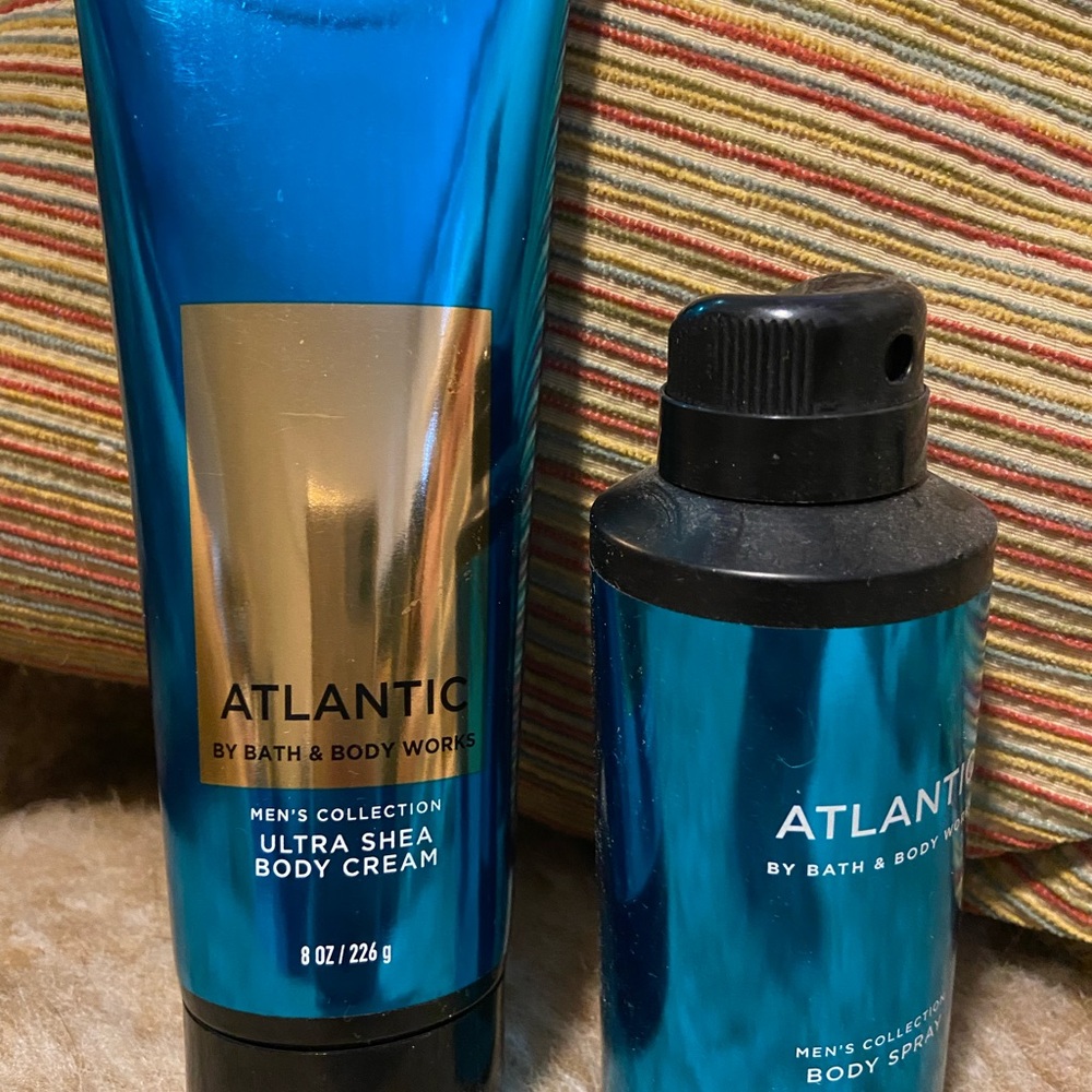 Bath & Body Works Atlantic Men's Body Care Set - Blue and Gold